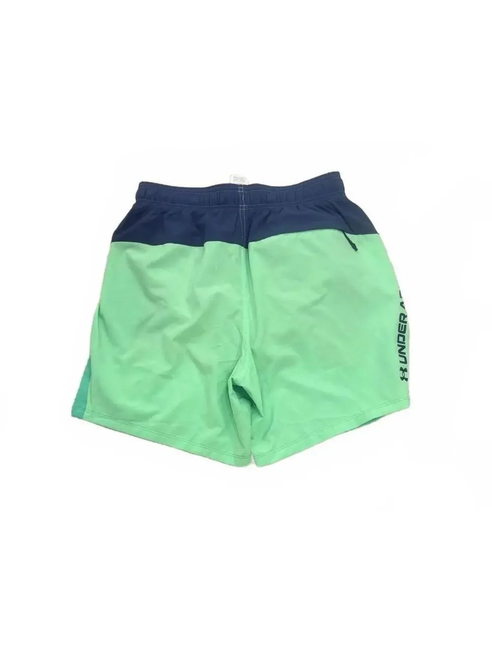 Under Armour Swim Trunks Shorts Mint Green Teal Colorblock Boardshorts Boys L
